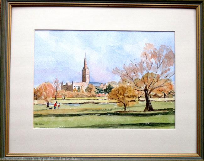 Salisbury Cathedral from Water Meadows