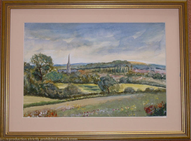 Salisbury from old Sarum ptg.