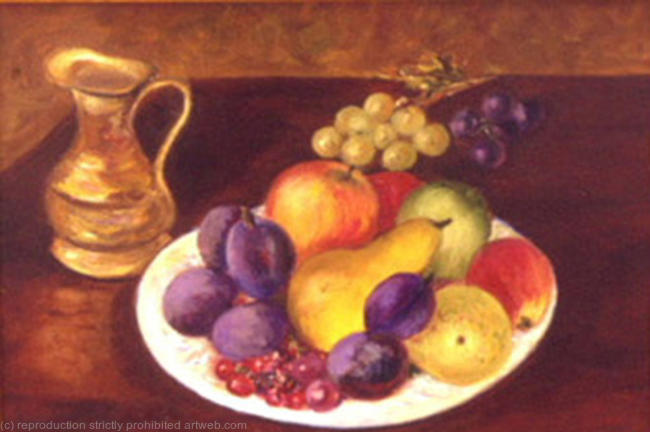 Fruit Brass Jug