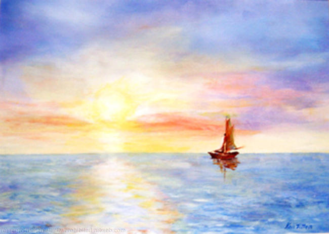 Sunset at sea