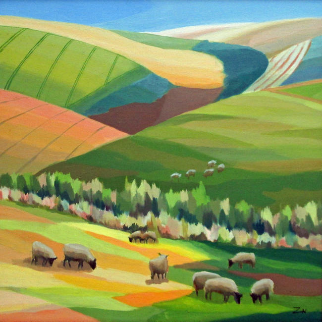 Nature and Man work together.1 South Downs sheep
