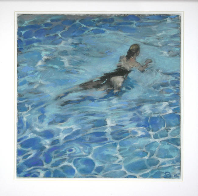 Frances in the pool
