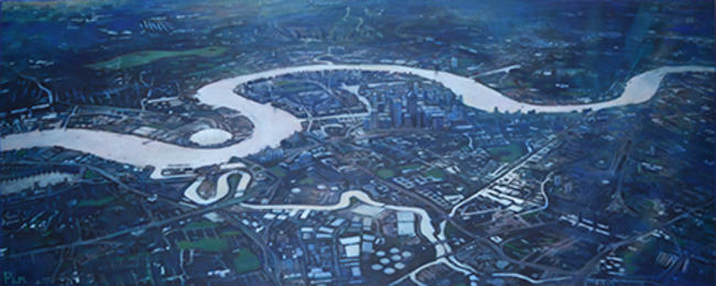 Aerial view of Thames
