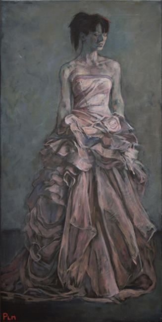 Girl in a Vera Wang dress