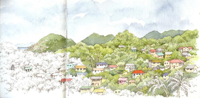 Panoramic view,Castries