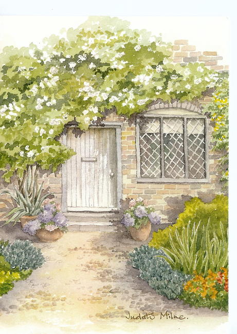 Roses Around Cottage Door