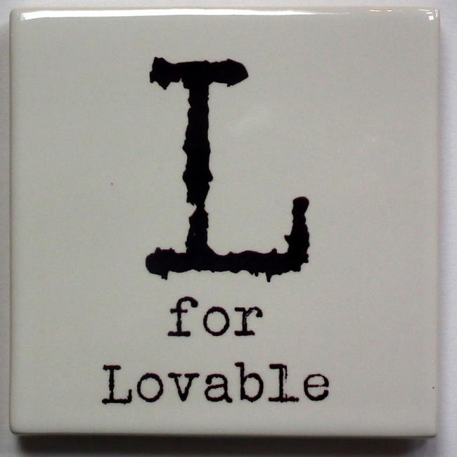 L for Lovable Coaster Tile