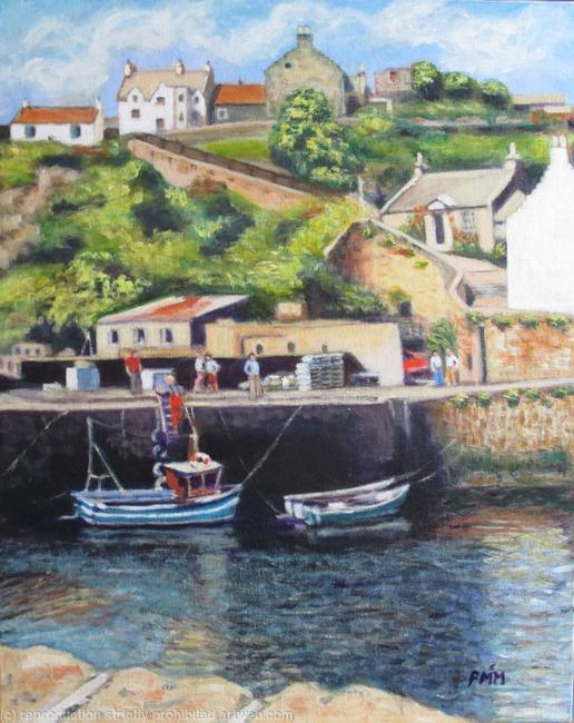 Sunny Day at Crail Harbour, East Coast of Scotland