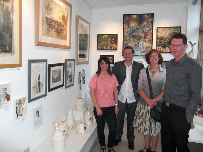 Take Four Summer Exhibition Private View - Maria Rivans (collages) Matt Smith (ceramics) Penny Green (ceramics) Craig Griffin (fine art)