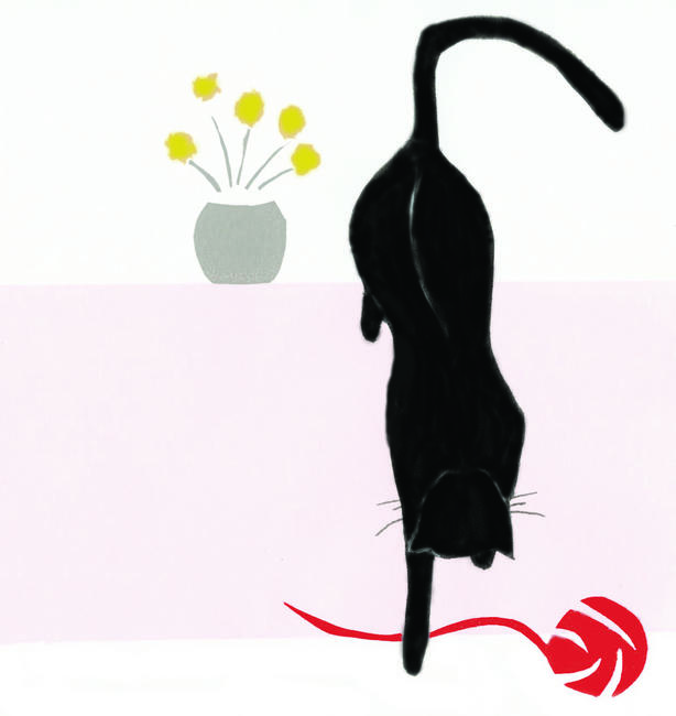 Blackbird the cat card. (Code BRP 6)