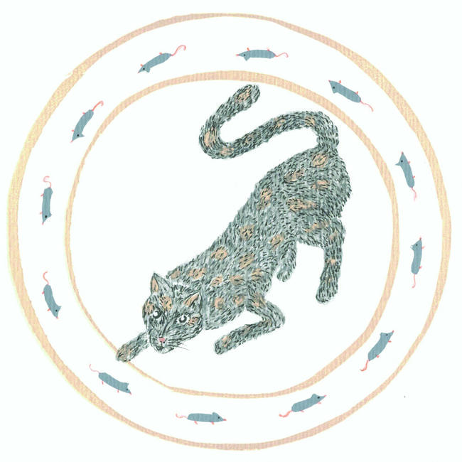 Nursery Plate Cat and Mouse card. (Code BRP 26)