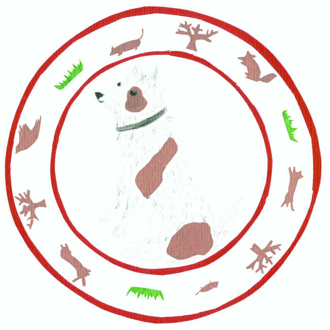 Nursery Plate Jack Russell card. (Code BRP 24)