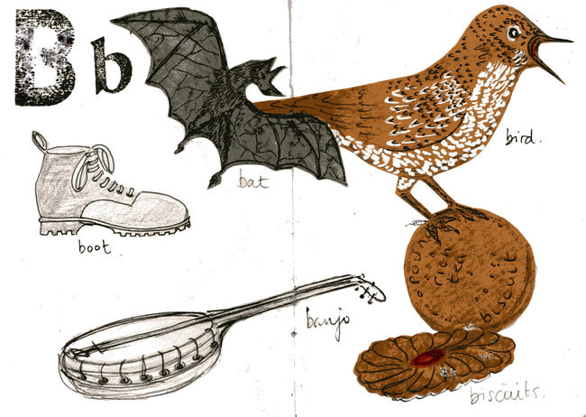 Sketchbook alphabet ideas- B