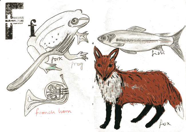 Sketchbook alphabet ideas- F