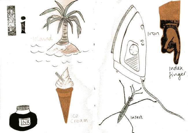 Sketchbook alphabet ideas- I