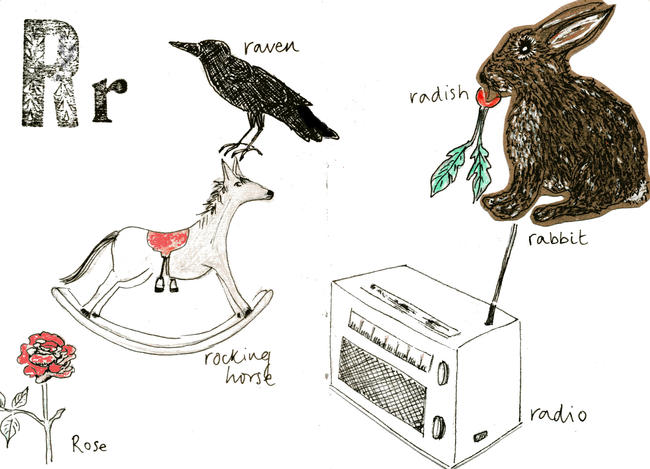 Sketchbook alphabet ideas- R