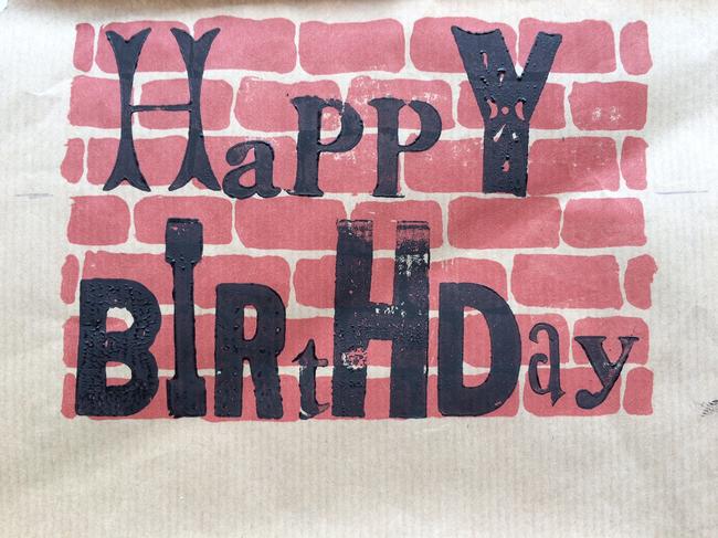 Brick Wall Happy Birthday