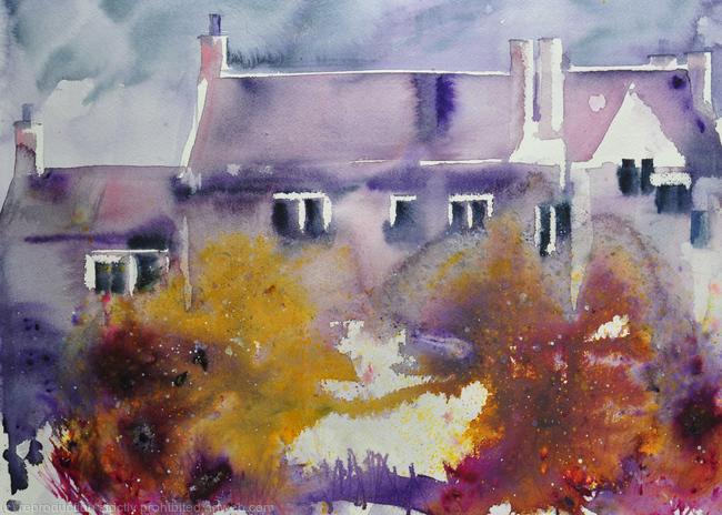 Cottages - misty morning