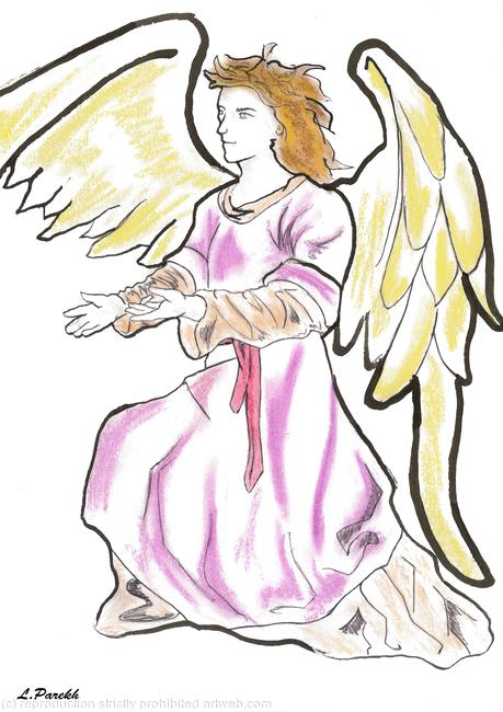 Angel stained glass