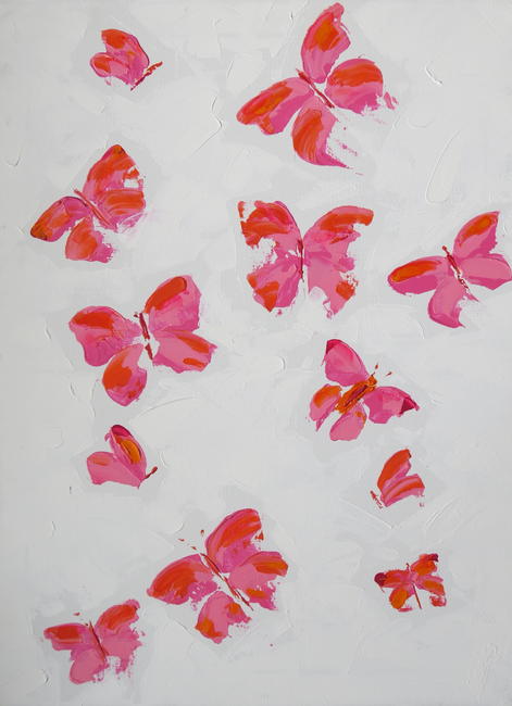 Butterflies on canvas