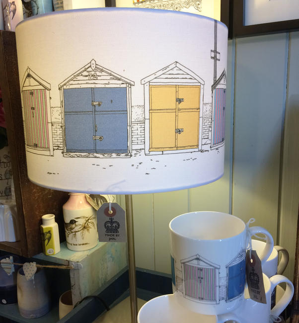 Hove Beach Huts Lampshade