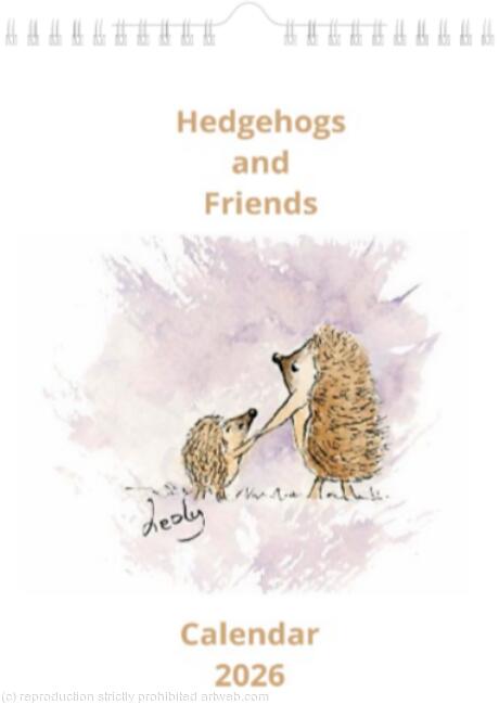 2026 hedgehog Art calendar