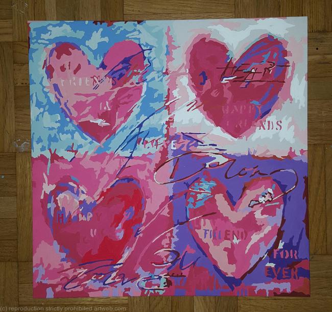 4 pieces of HEARTS