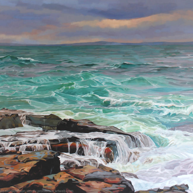 Creevy Storm 3 – Waves Spill Over The Rocks