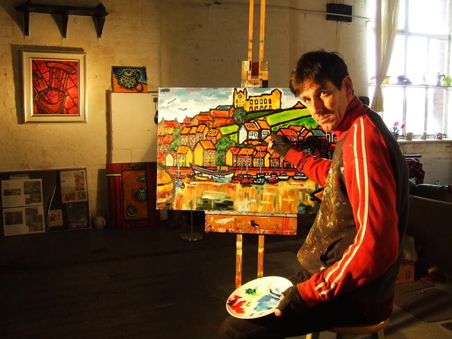 Malcolm Croft at work in his studio