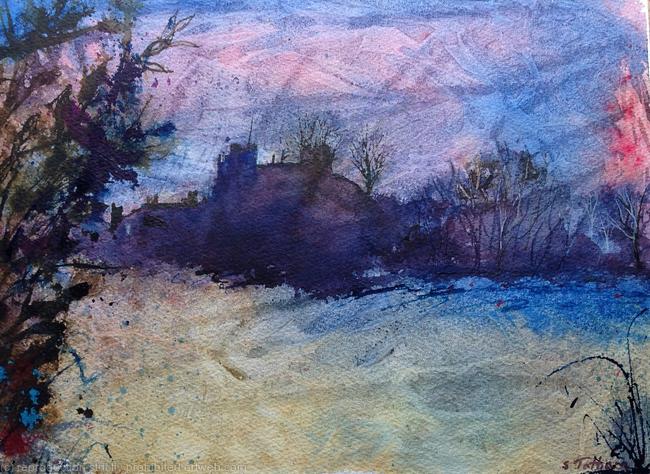 Setting Sun at Lewes Castle