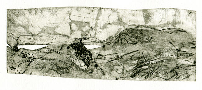 Packaging drypoint - Corrie