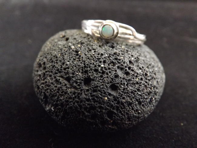 wire wrap opal ring