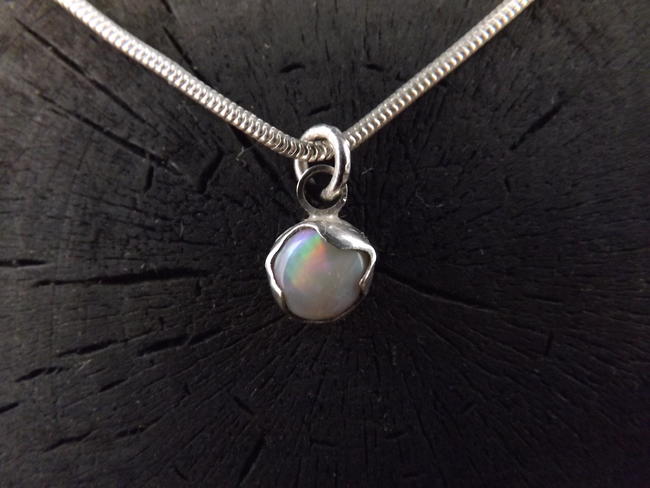 Rainbow opal neckalce