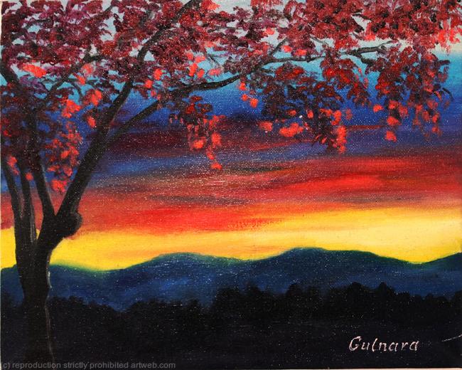 Sunset in the mountains