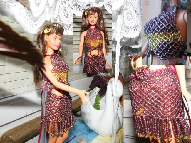 dress with fringe small beads