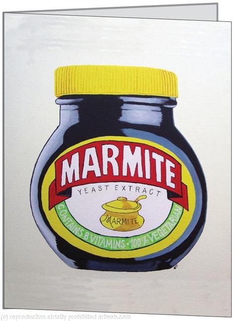 Jar of Marmite - Cream - Small Greetings Card