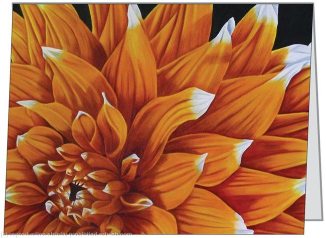 Dahlia Colour Spectacle - Small Greetings Card