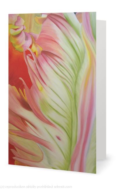 Abstact Tulip- Medium Greetings Card