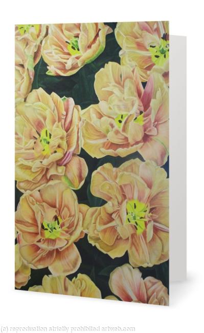 Abstract Tulip 3 - Medium Greetings Card