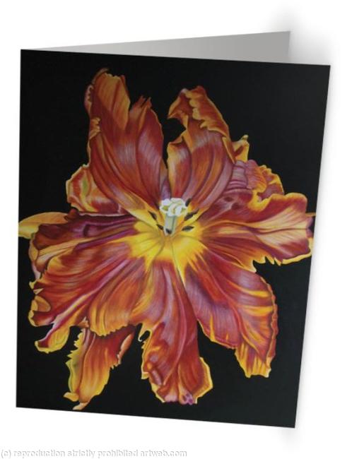 Terracotta Tulip - Small Greetings Card