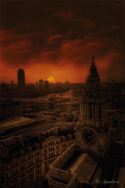 SUNSET FROM ST PAULS
