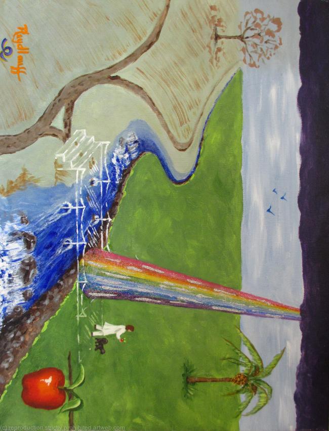 Passage - Wandering in a chaotic wilderness is a choice. Build a bridge through faith to a better tomorrow connecting within and being washed in the Creator's eternal universe of energy.