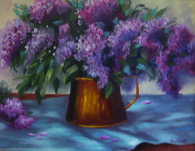 Copper Pot with Lilacs - There is nothing like the fragrance of fresh lilacs in the spring. An old copper pot full of spring’s bountiful beauty makes your heart soar.