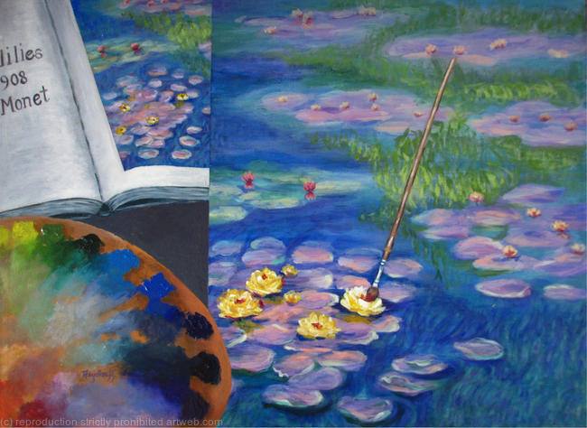 Dreaming - Whether your dream is to visit Monet’s gardens in Giverny, have your own waterlily garden or be the next Monet and paint a masterpiece, this painting reminds you to dream big.