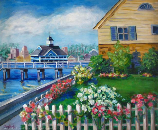Balboa Pavillion - Charming Balboa Island offers a great view of the famous Balboa Pavillion facing the Newport Beach, CA intercoastal waterway.
