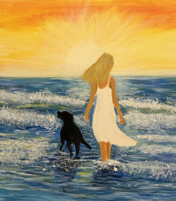 Walking in the sea