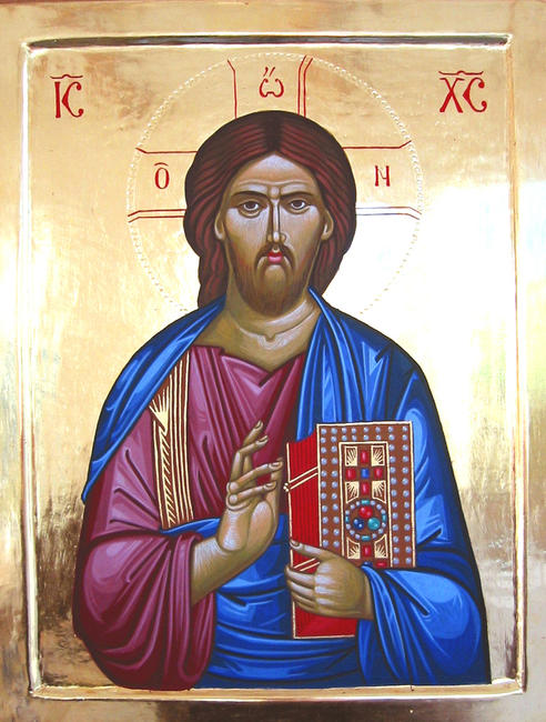 Byzantine style Christ Pantocrator icon