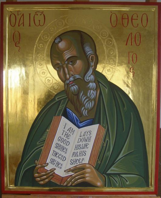 Byzantine style St John the Evangelist icon