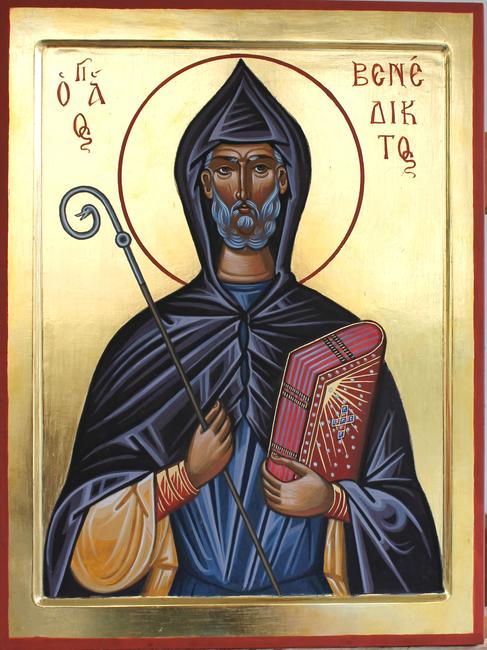 Byzantine Style Icon of St Benedict