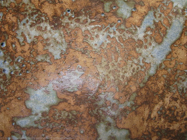 A large stoneware bowl - interior detail